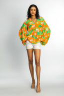 Aubi Balloon Sleeves Top